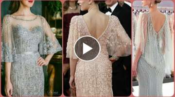 Beautiful double frill sleeveless business dresses for women/mother of the bride dresses